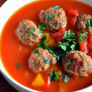 Najlepsza zupa paprykowa z pulpetami - szybki przepis